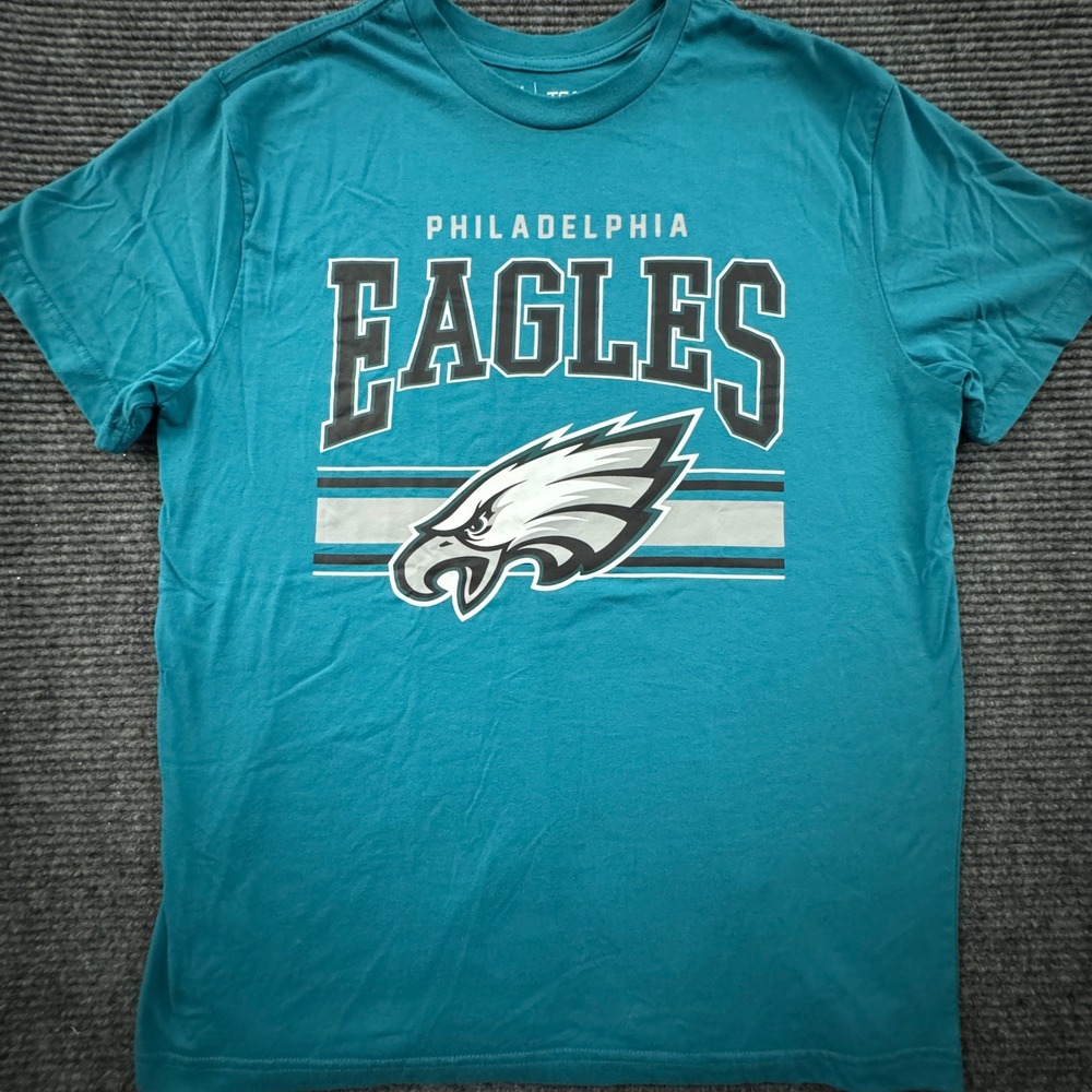 NFL Team Apparel Philadelphia Eagles T-Shirt XL Teal Graphic Logo